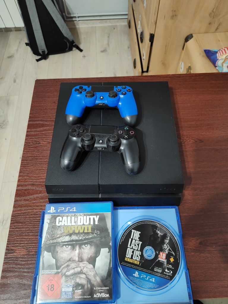 PS4 1TB+2 pady dualshock +gry +kable (CUH-1216B)