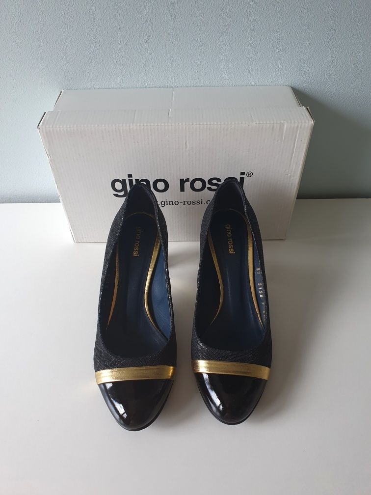 Botki czółenka skórzane Gino Rossi rozmiar 37,24cm