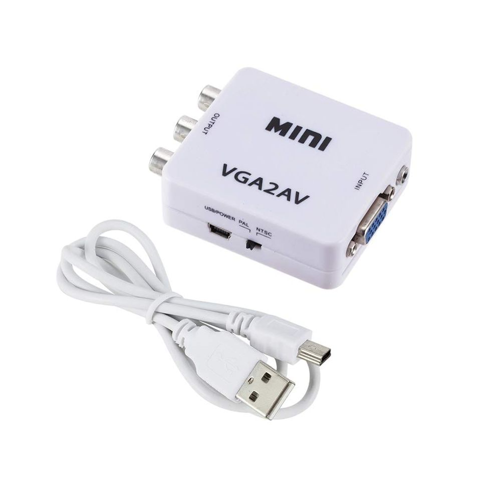 Konwerter obrazu  z VGA + jack 3,5mm na AV RCA Chinch