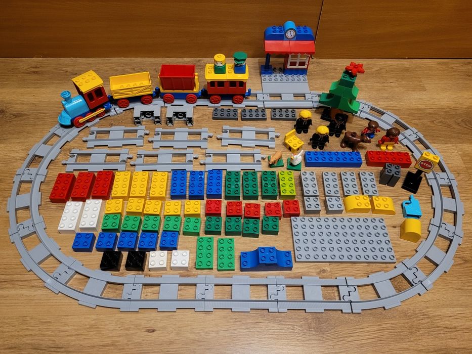 Klocki Lego Duplo - Pociąg i tory, rozbudowany zestaw