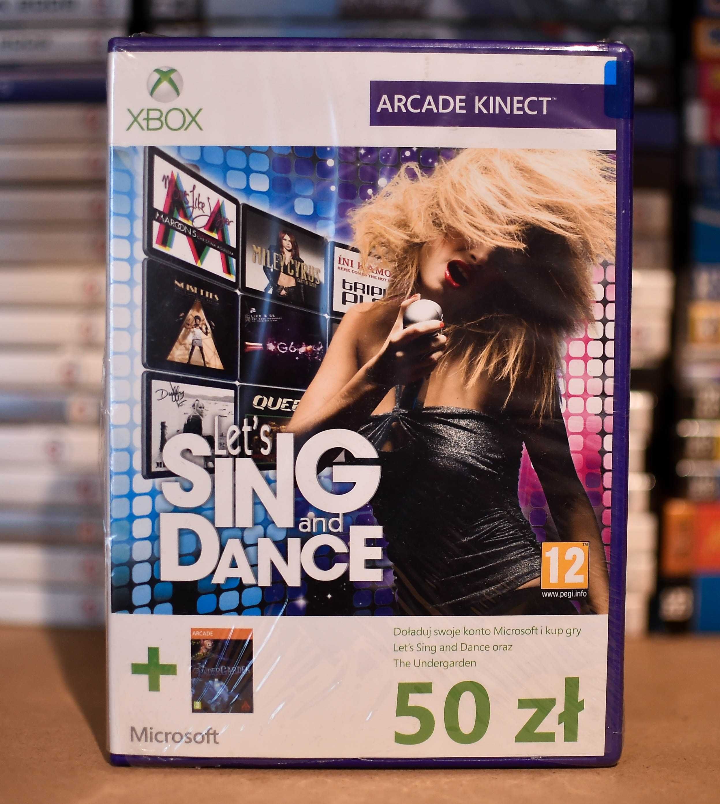 X360 # Arcade Kinect Let's Sing And Dance + The Under Garden + 50 zł