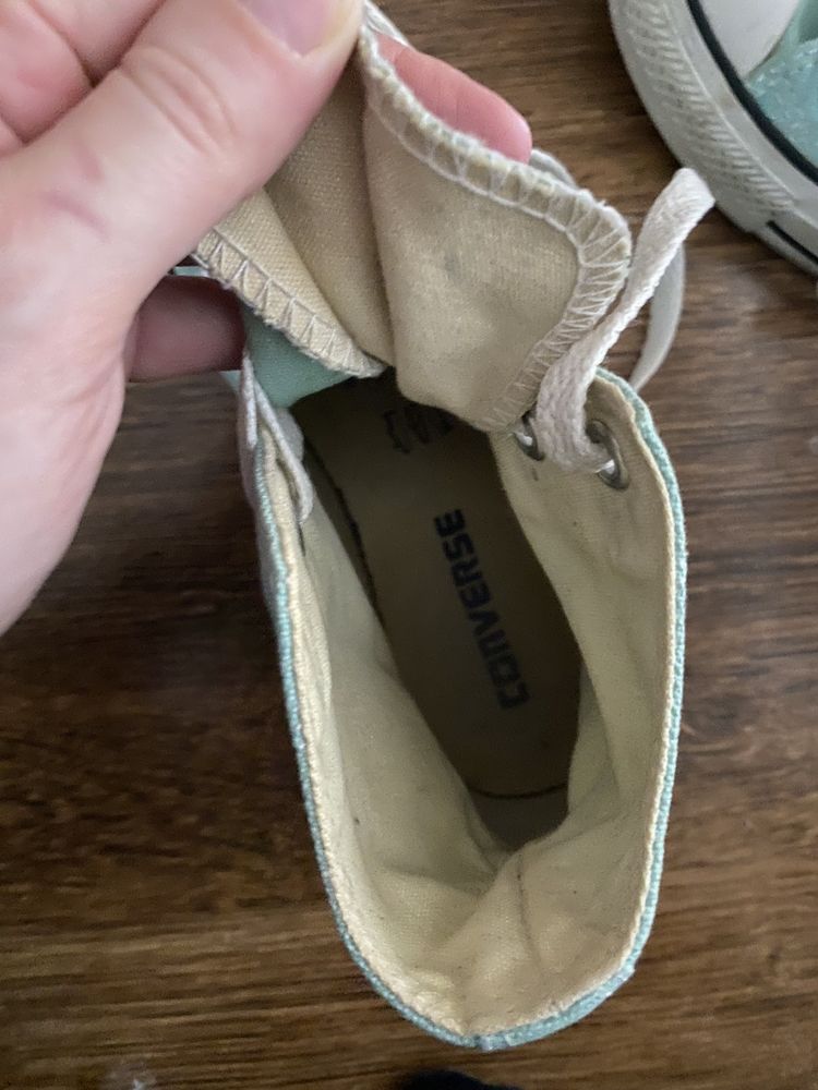 Converse 36 miętowe trampki za kostkę wiosna