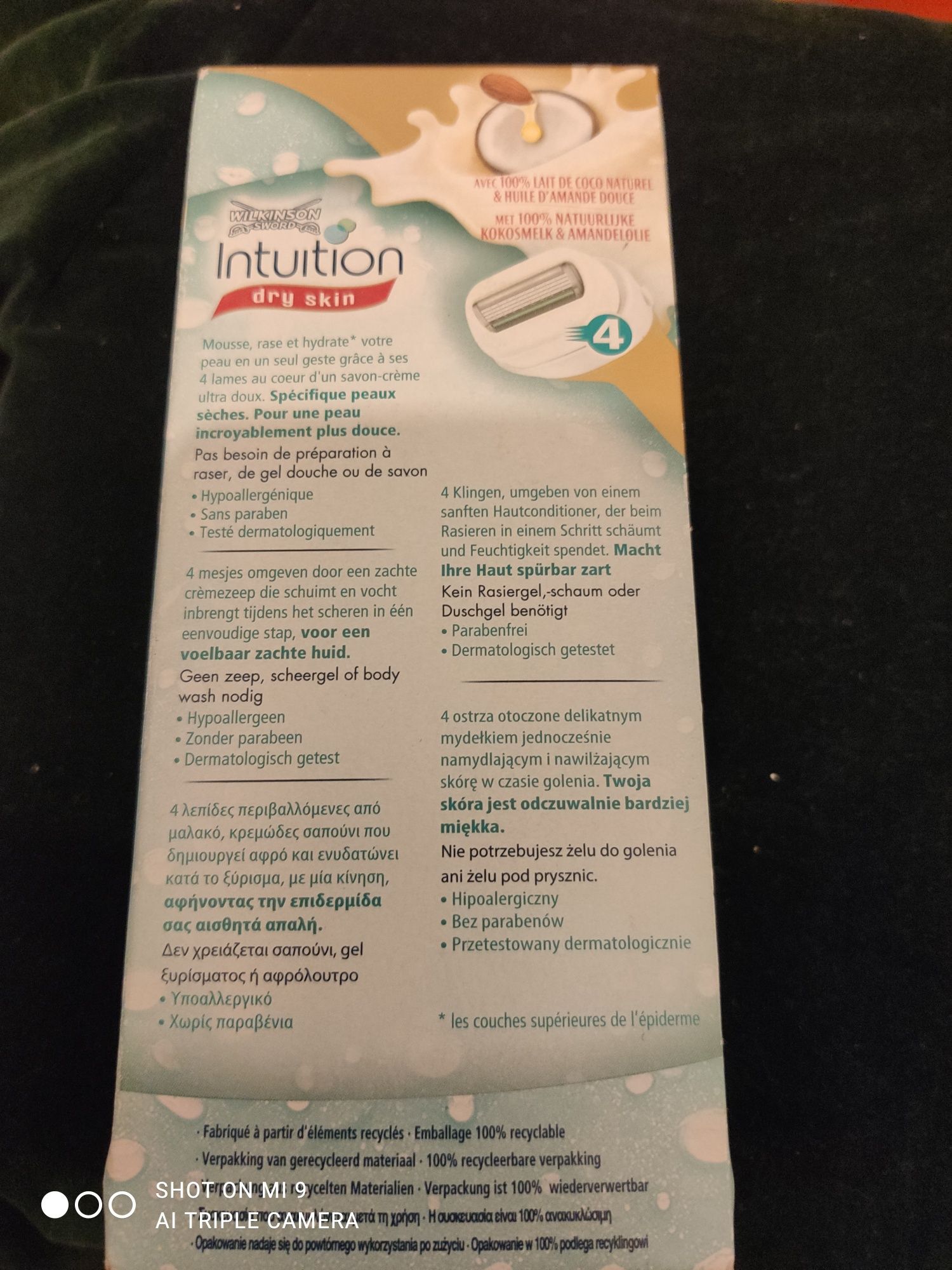 Golarka damska Wilkinson intuition z olejkiem kokosowym i migdałowym