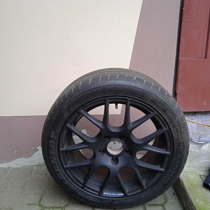 Sprzedam felgi Sparco ProCorsa z oponami. 7.5x17 / ET32 /120x5