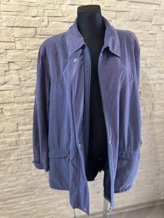 Granatowo-fioletowa kurtka jesienna wiosenna damska plus size rozmiar