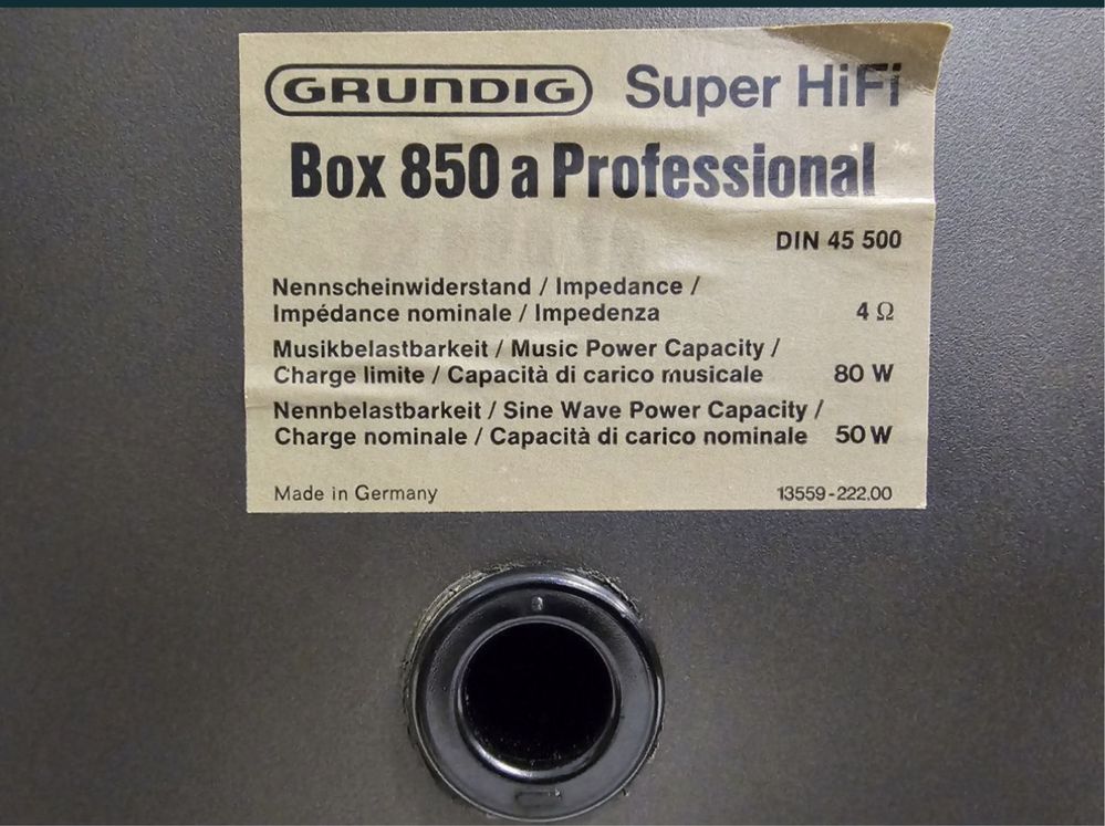 Kolumny Grinding Super Hifi Box 850a I, 50/80 W, Akustyka, głośników
