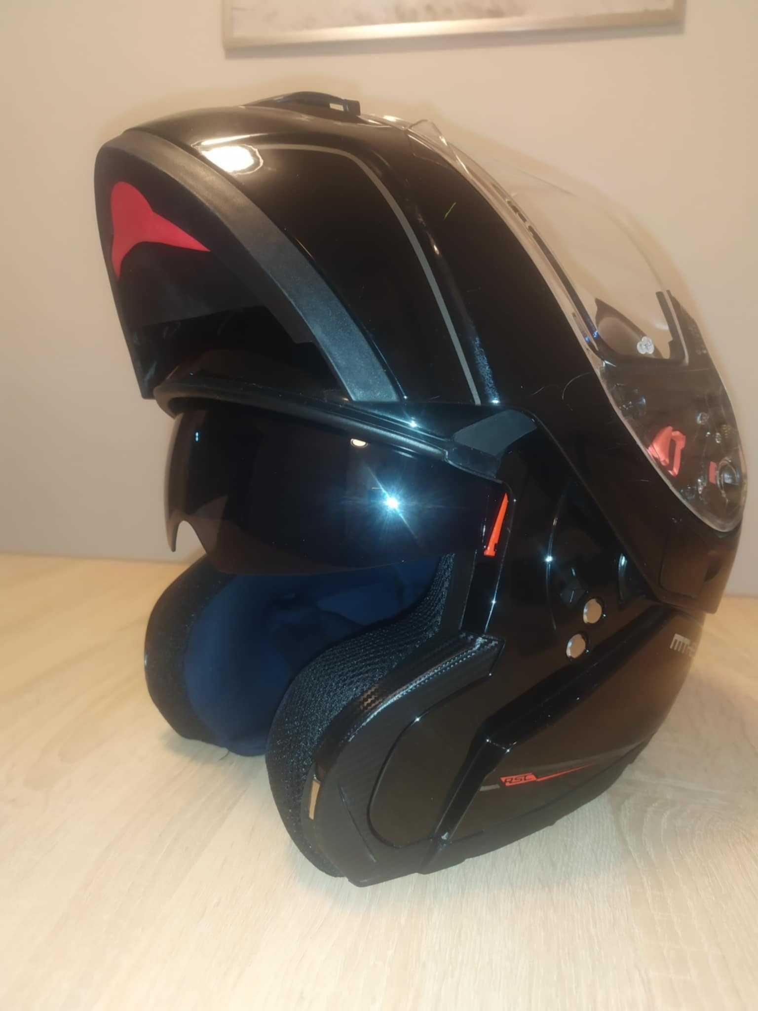 Kask motocyklowy MT Atom SV Solid Black Matt