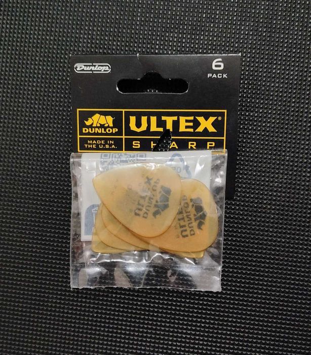 Palhetas de guitarra Dunlop Ultex Sharp, 1.0 mm novas