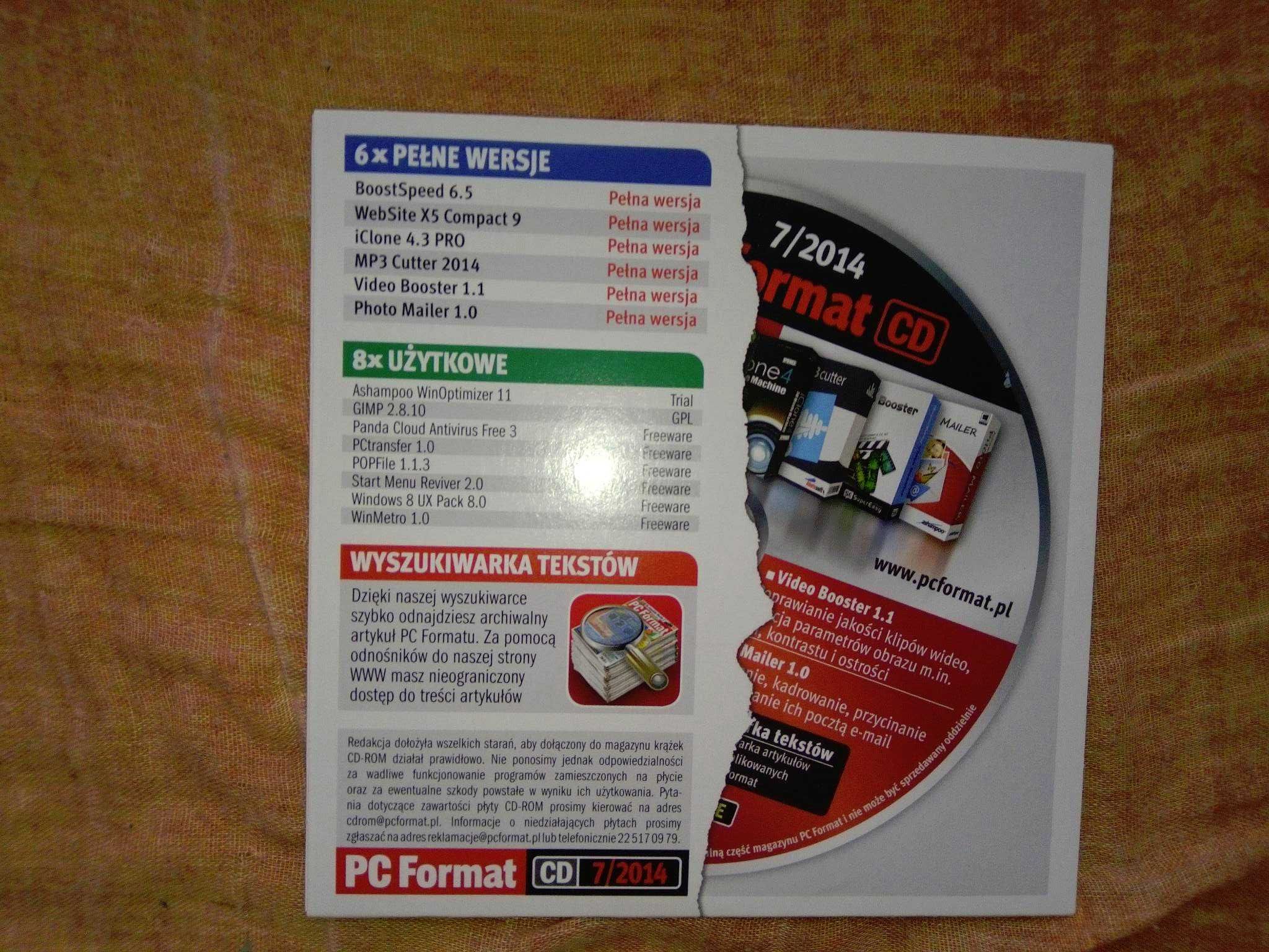 PC Format 7 2014 lipiec (167) Gazeta + płyta CD Czasopismo