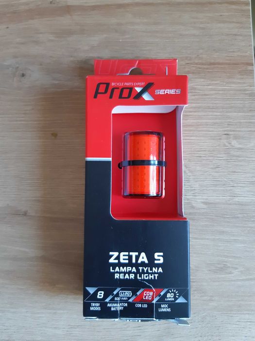 Lampka rowerowa tylna PROX Zeta S 80lm USB NOWA