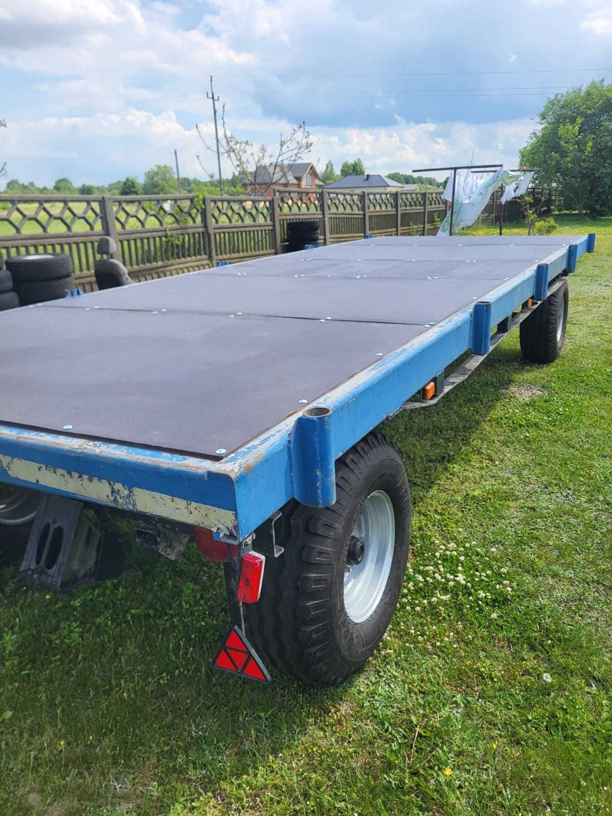 Przyczepa rolnicza 6m x2.35 8t do bel balotów nowe opony f.vat23