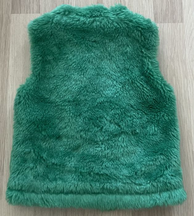 Kamizelka pluszowa zielona rozmiar 98