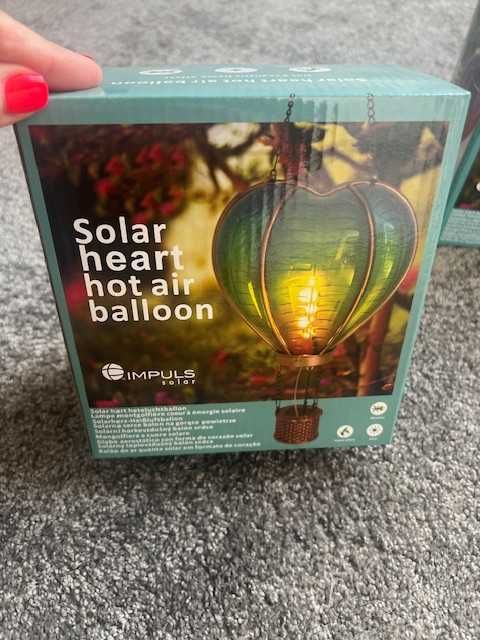 Zestaw Dekoracyjna lampa solarna balon Nowa - 3szt