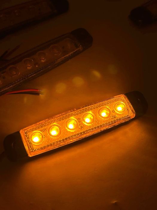 Obrysowe lampy pomarańczowe led 12 sztuk 9cm 12-24V