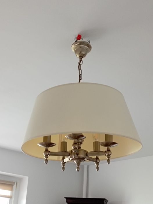 Lampa wisząca mosiężna