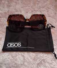 ASOS/ Brązowe okulary przeciwsłoneczne, muchy z Londynu, NOWE