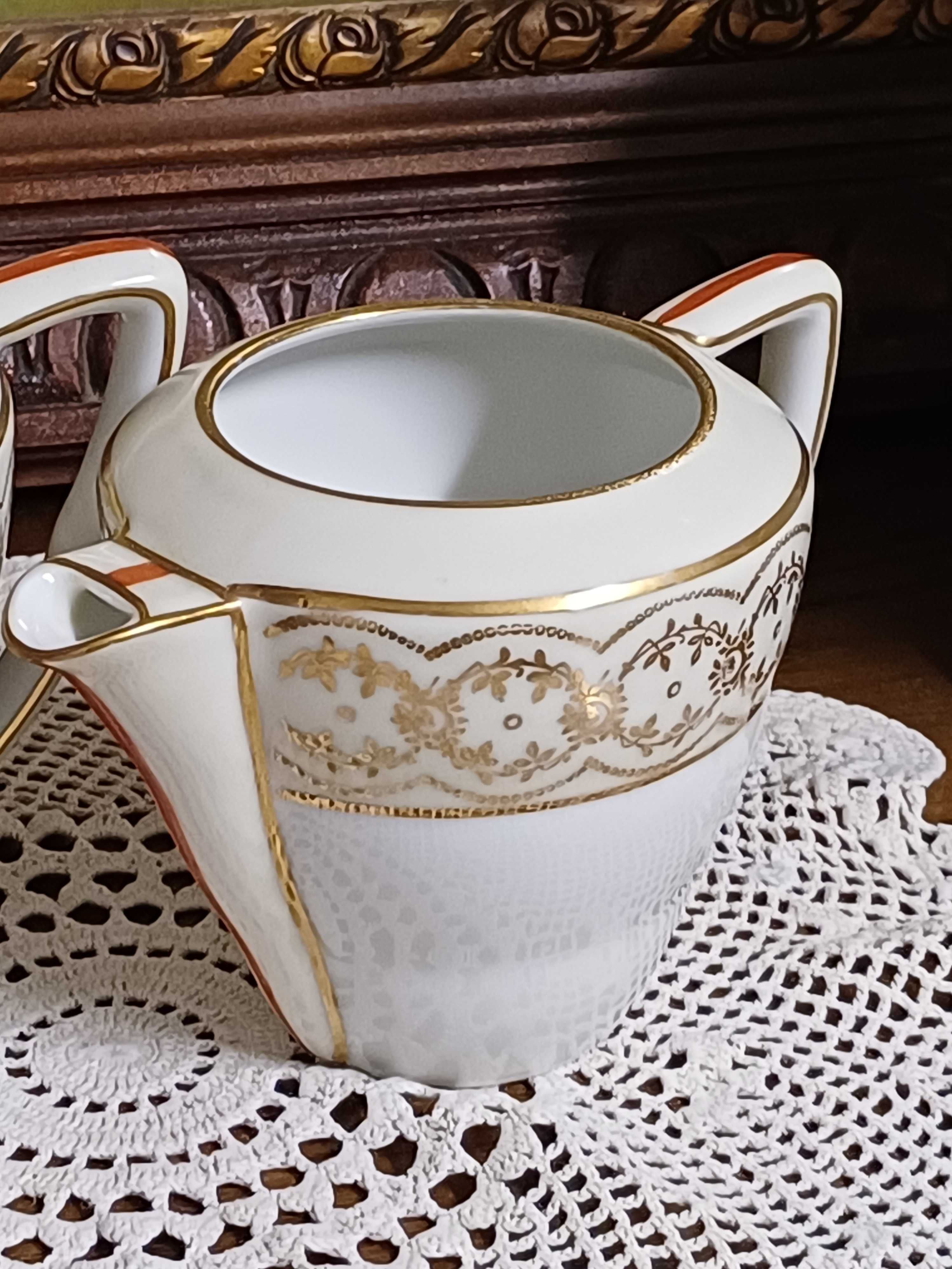 Cukiernica i mlecznik porcelana Limoges Francja (P.3977)