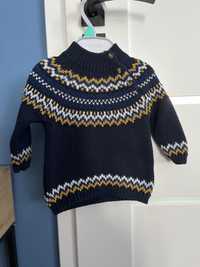 68 Primark granatowy sweter święta guziki