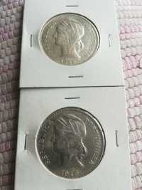 Moedas de Prata   50 centavos e 1 escudo