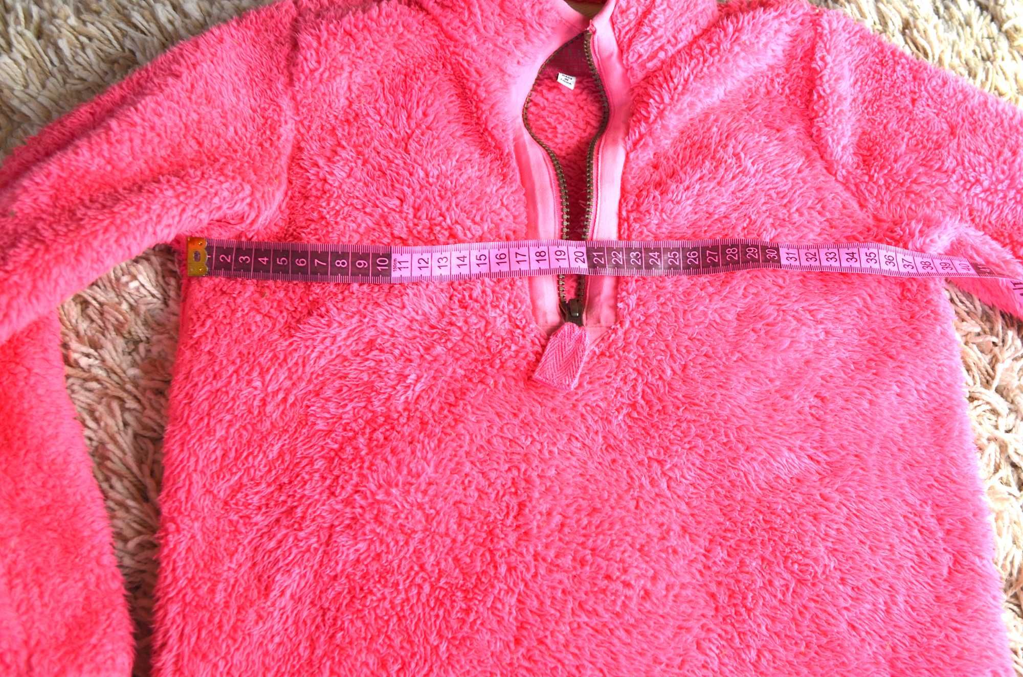 Фирменная ярко-розовая очень теплая флиска меховушка  для девочки