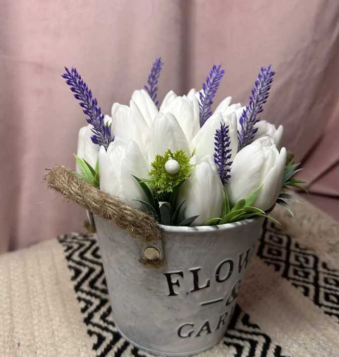 Мильна композиція - Букет тюльпанів з лавандою