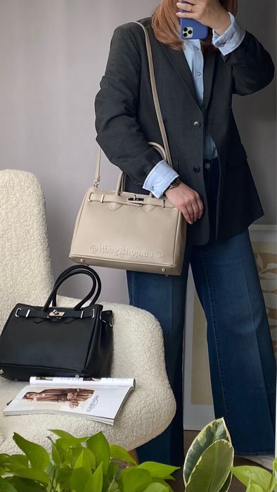 Шкіряна сумка тоут Італія. Кожаная сумка Италия замша