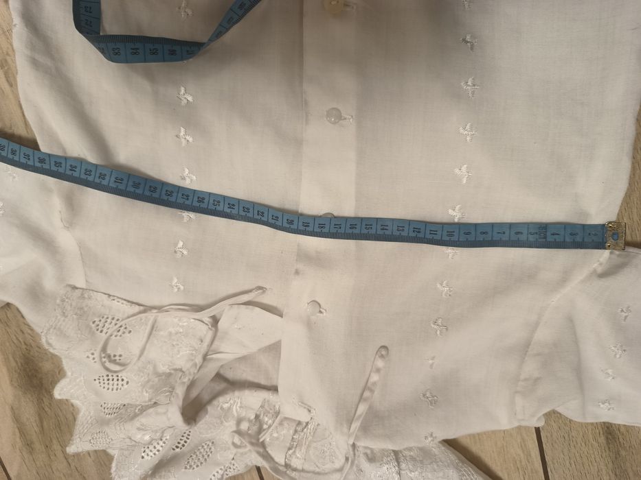 Bluzka koszula na guziki z kołnierzykiem dla dziewczynki