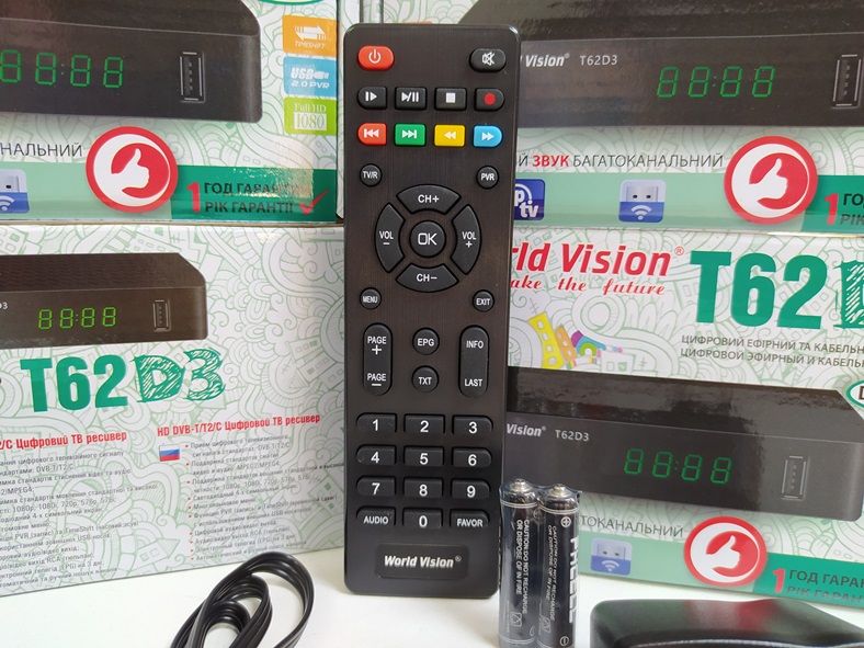 Приставка Т2 World Vision T62D3 DVB-T/T2/C тюнер приемник YouTube IPTV