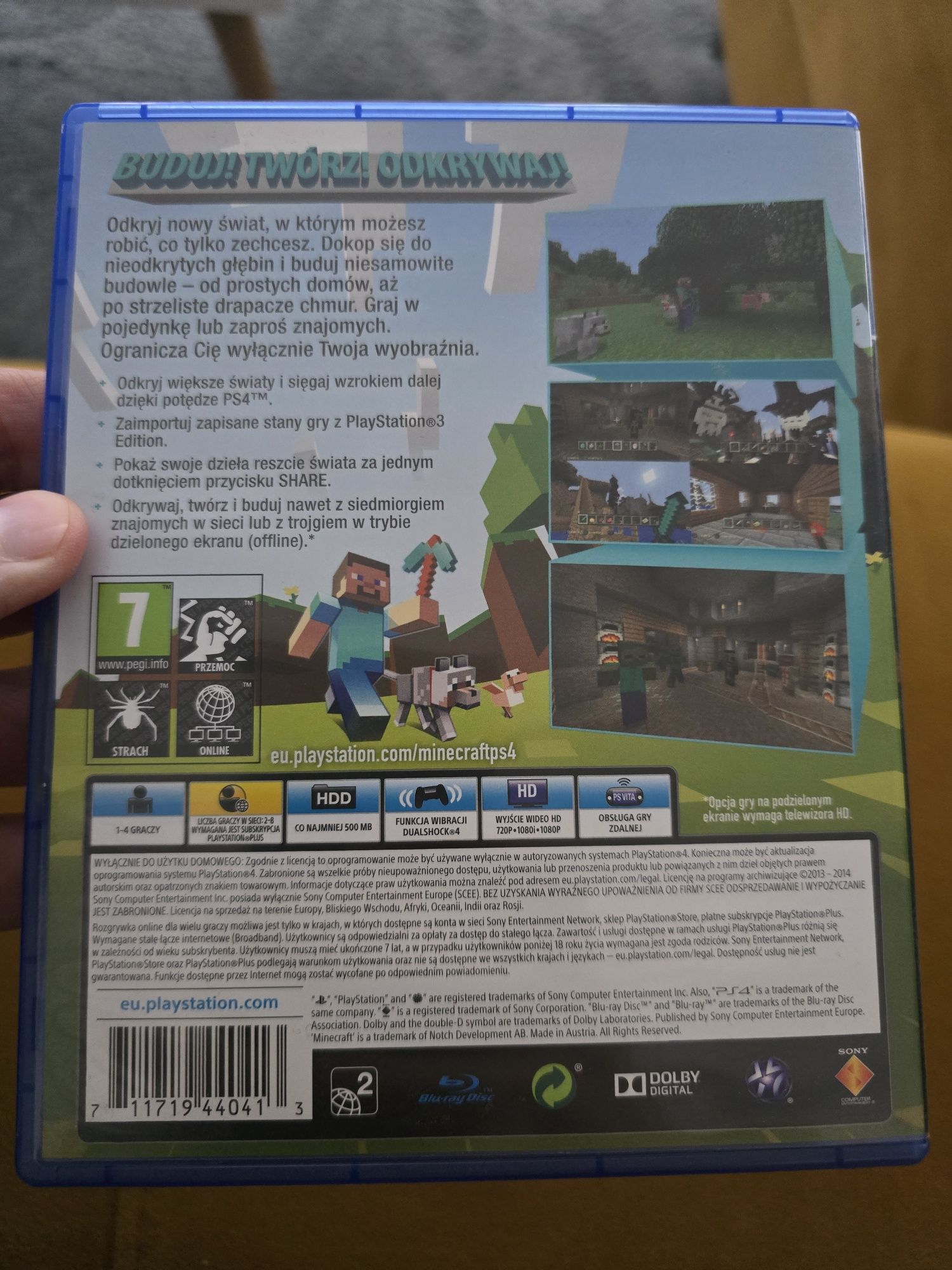 Minecraft PlayStation 4 i 5 edition po Polsku PS4 PS5