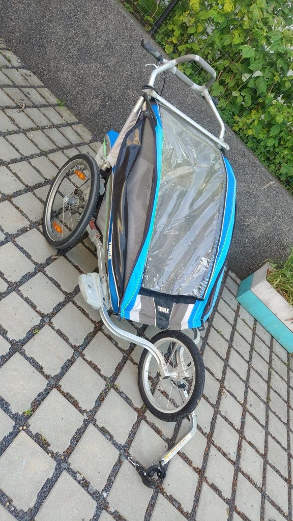 Przyczepka wózek biegowy thule charkot  cx 2 dla rodzeństwa
