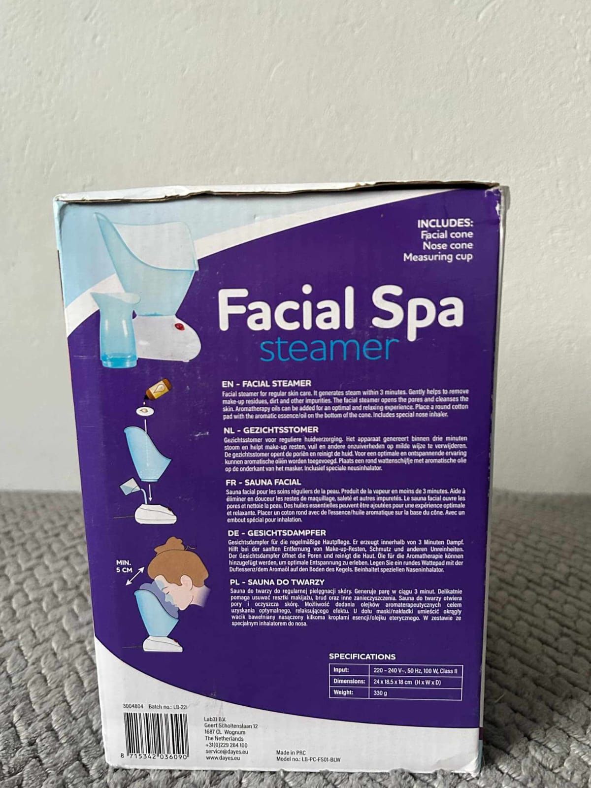 Facial SPA steamer Sauna parowa do twarzy oczyszczanie