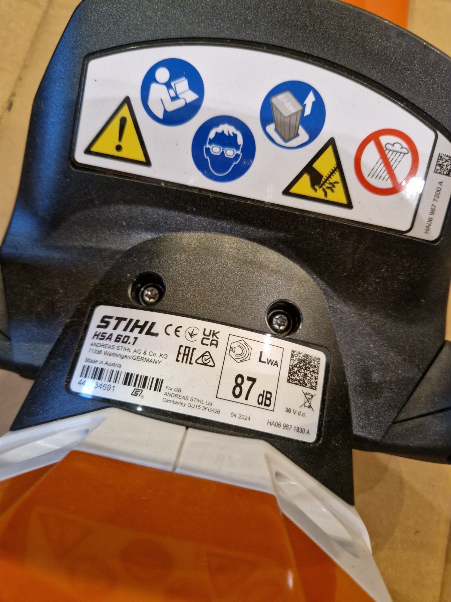 Nożyce akumulatorowe Stihl HSA 60 do żywopłotu