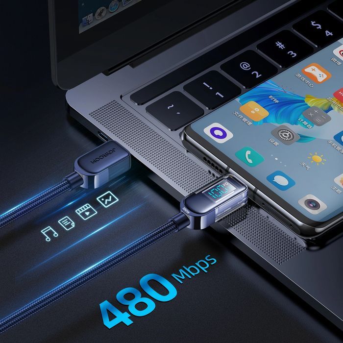Kabel Joyroom A4 Usb-C / Usb-C 100W 1.2M Z Wyświetlaczem - Niebieski