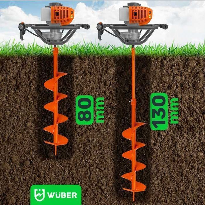 WIERTNICA Spalinowa Do Ziemi Gleby 6,7KM+Wiertła 10/20/30 PRZEDŁUŻKA