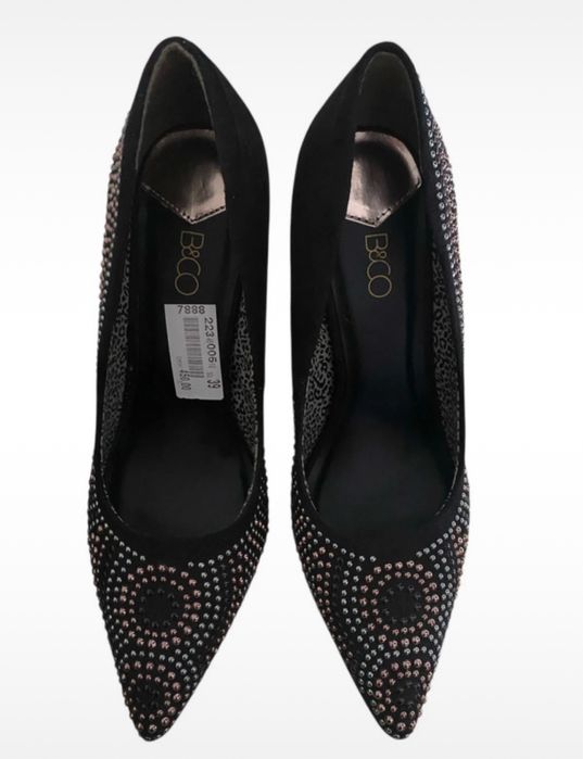 nowe buty szpilki obcasy z diamencikami B&CO 39