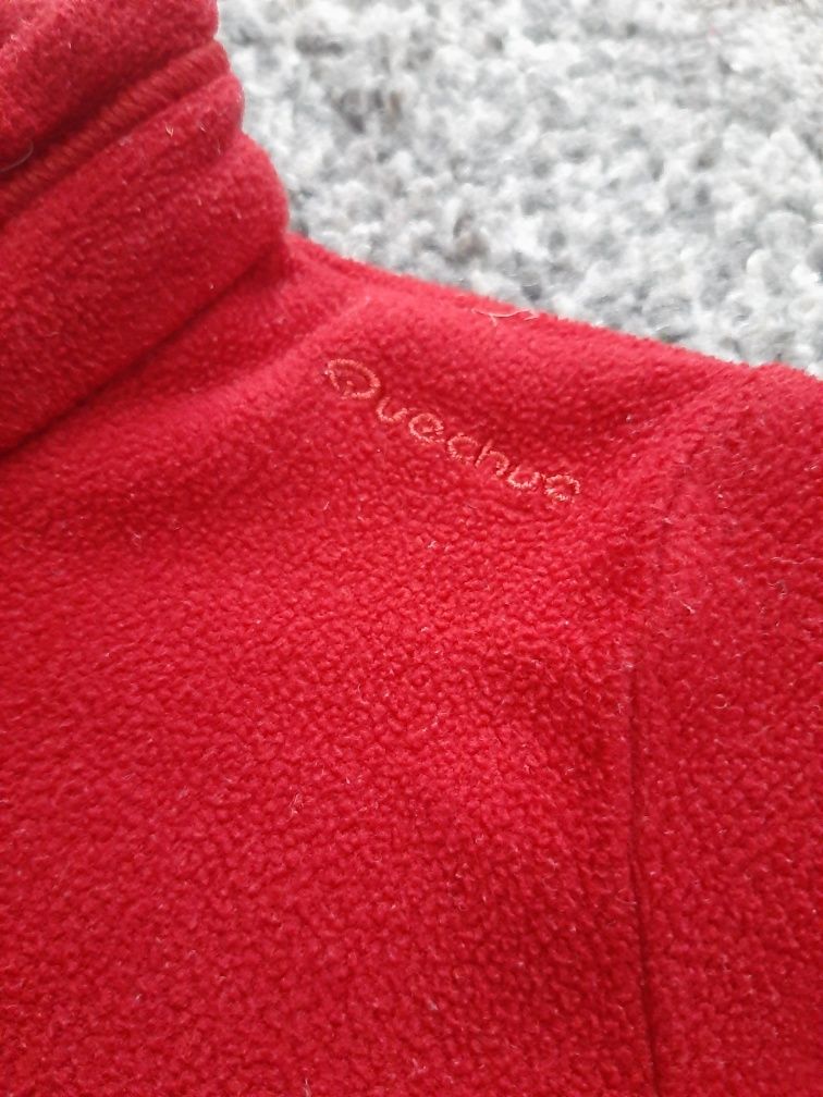 Quechua Baby polar dziecięcy bordowy czerwony na zamek rozmiar 98 zima