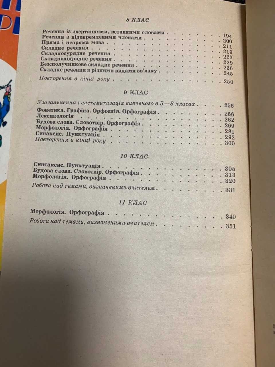 Збірник диктантів з української мови для 5-11 класів