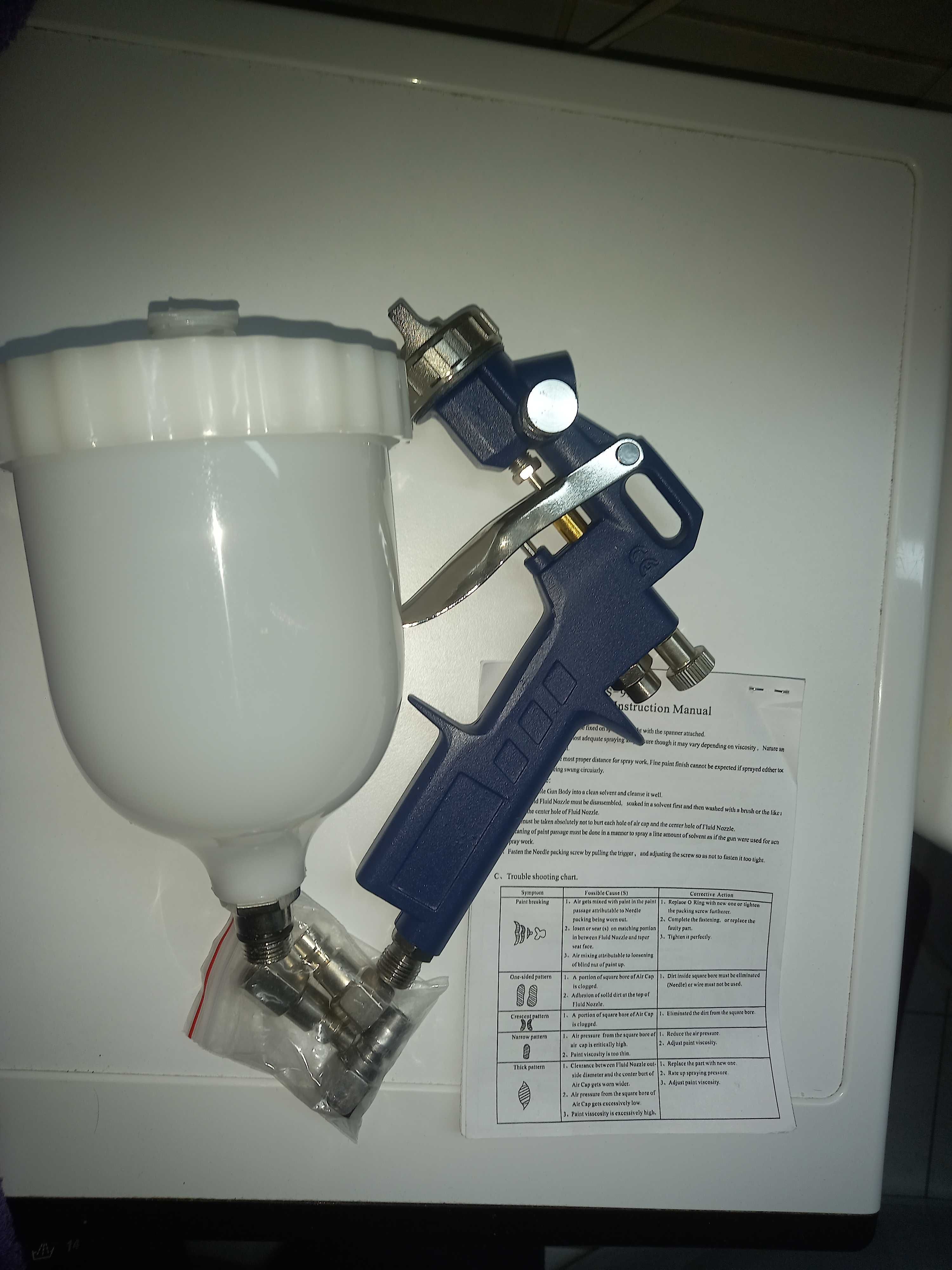 Pistolet natryskowy zasilaniem Grawitacyjnym malowanie samochodów itd
