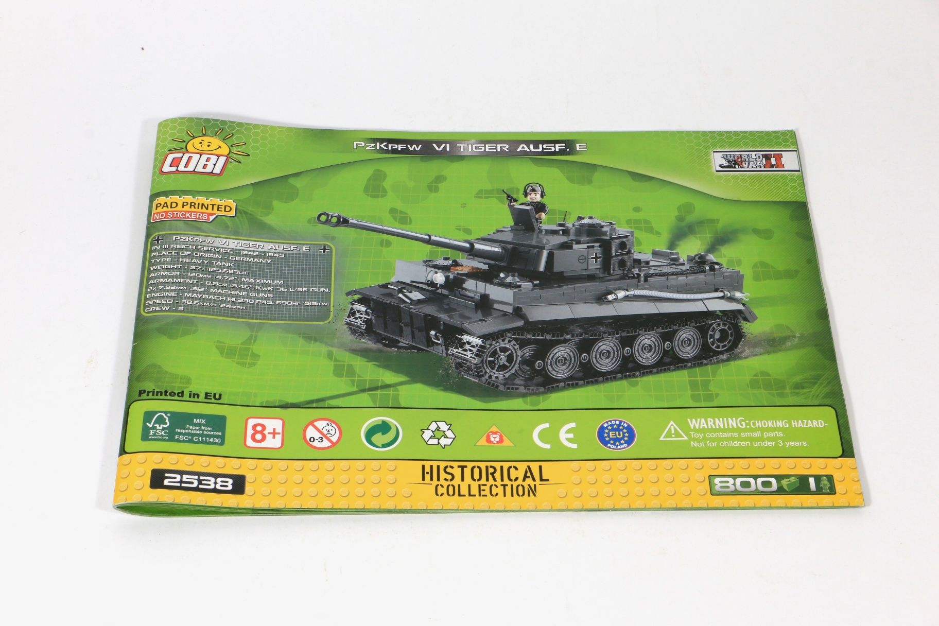 Cobi Czołg PzKpfw VI Tiger Ausf. E grafitowy 2538