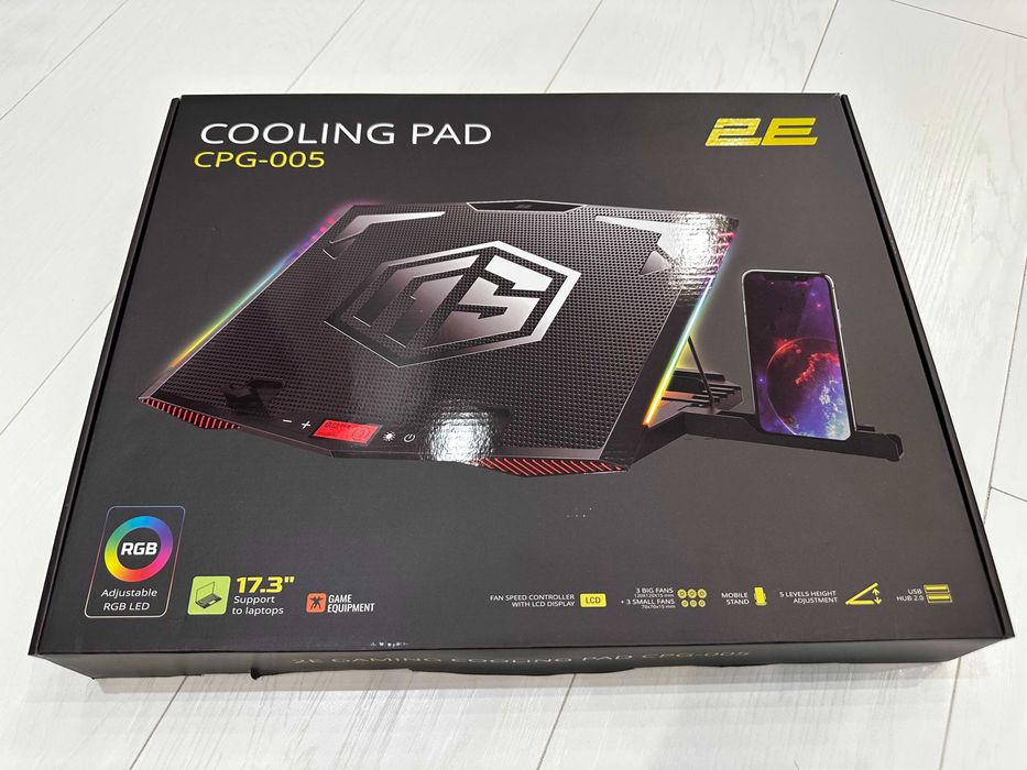 Охолоджувальна підставка для ноутбука 2E Gaming 2E-CPG-005 Black