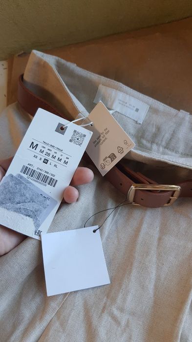 Шорти бермуди Zara льон M 38 40 L