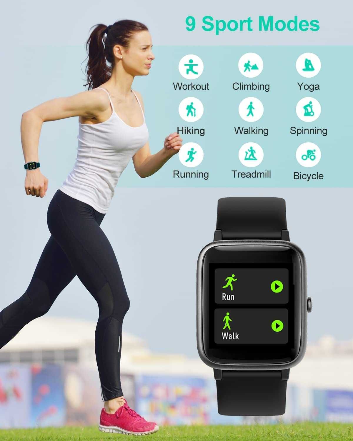 GRV Smartwatch GPS wodoszczelny tętno krokomierz SMS sport