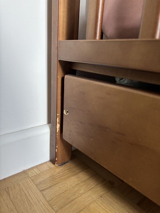 Łóżeczko niemowlece drewniane