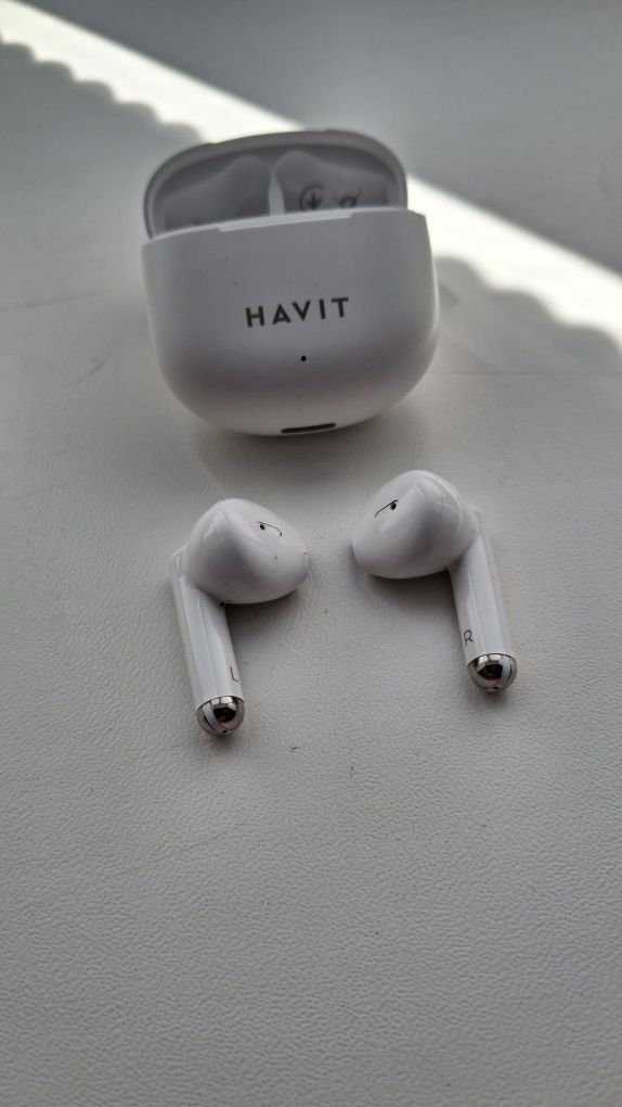 Беспроводные bluetooth наушники HAVIT TW976  tws белые