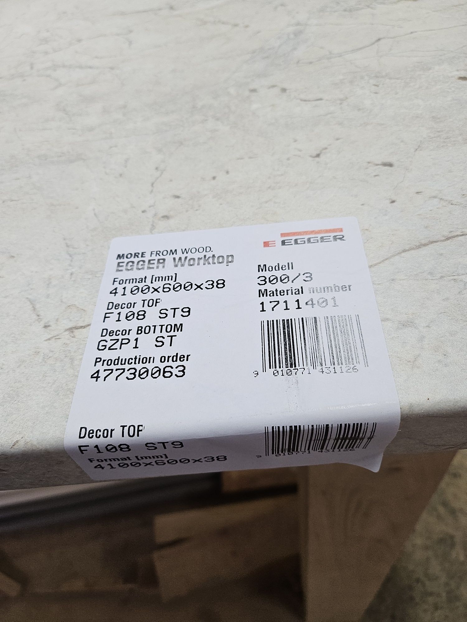 Blat Egger Marmur San Luca 145x60x38