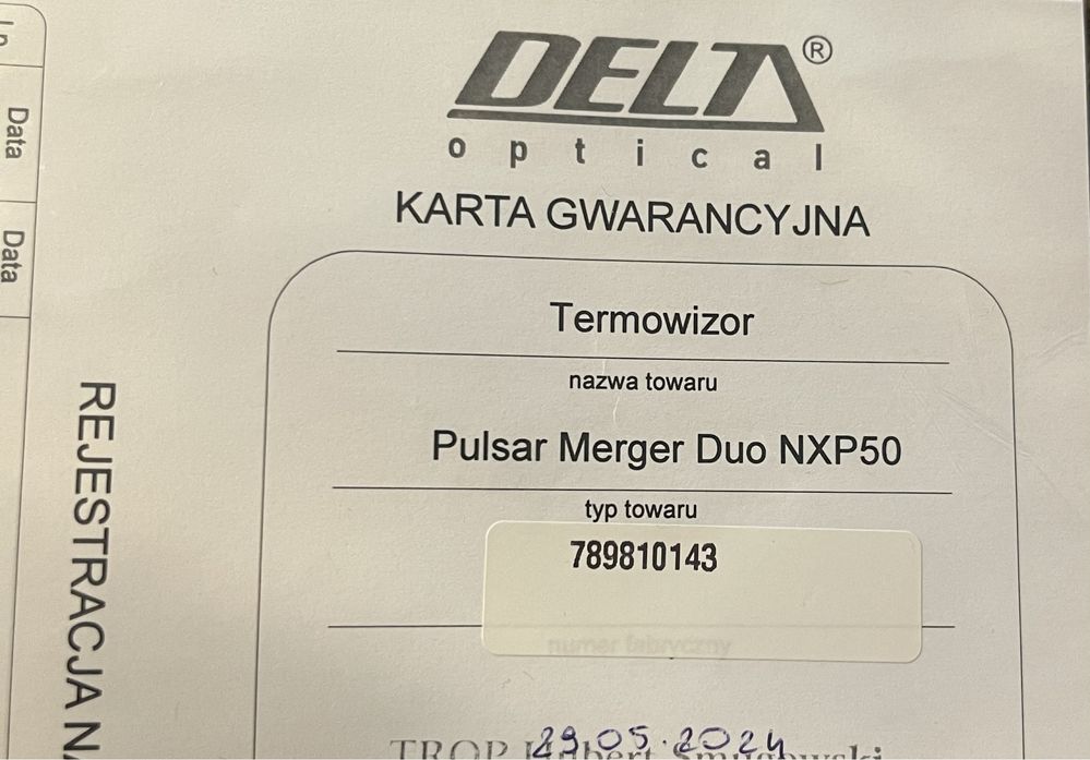 Lornetka termowizyjna noktowizyjna merger duo NXP 50 jak NOWA