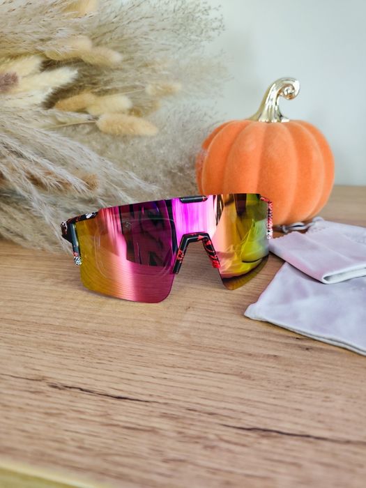 Okulary przeciwsłoneczne sportowe UV400 z lustrzaną soczewką