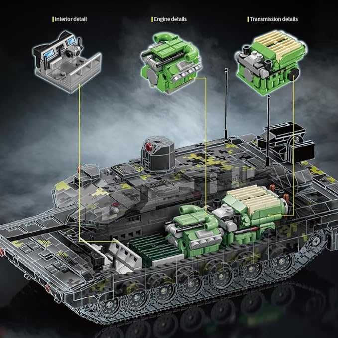 ‼️На радіокеруванні ‼️2235 деталей‼️Танк KF51 PATNTHER ‼️У коробці