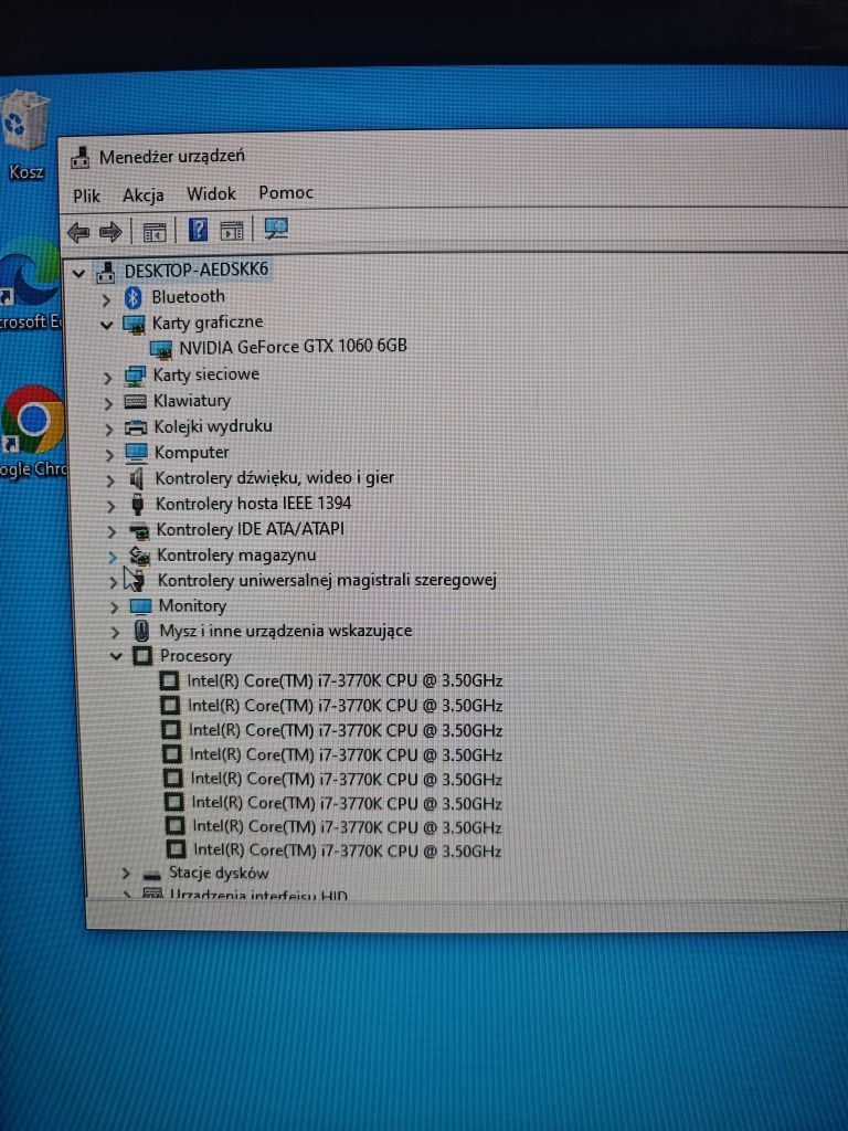 intel i7 3770K 8x4.4Ghz GTX 1060 6gb ramu 16gb ssd250gb hdd 500gb