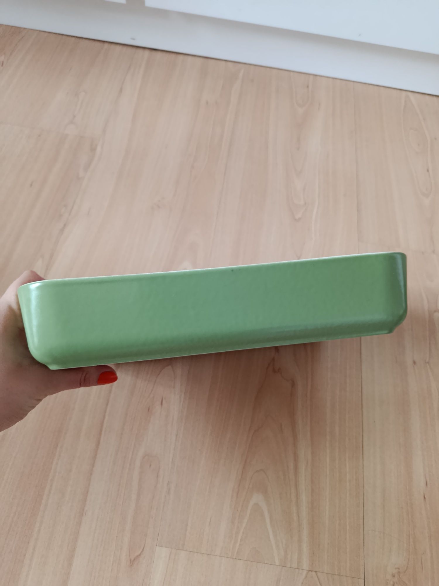 Brytfanna Pojemnik Naczynie do Zapiekania Zielona Ceramiczna Ikea